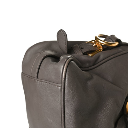 Prada Soft Calf Shopping Satchel Bag Bambu 24 of 27