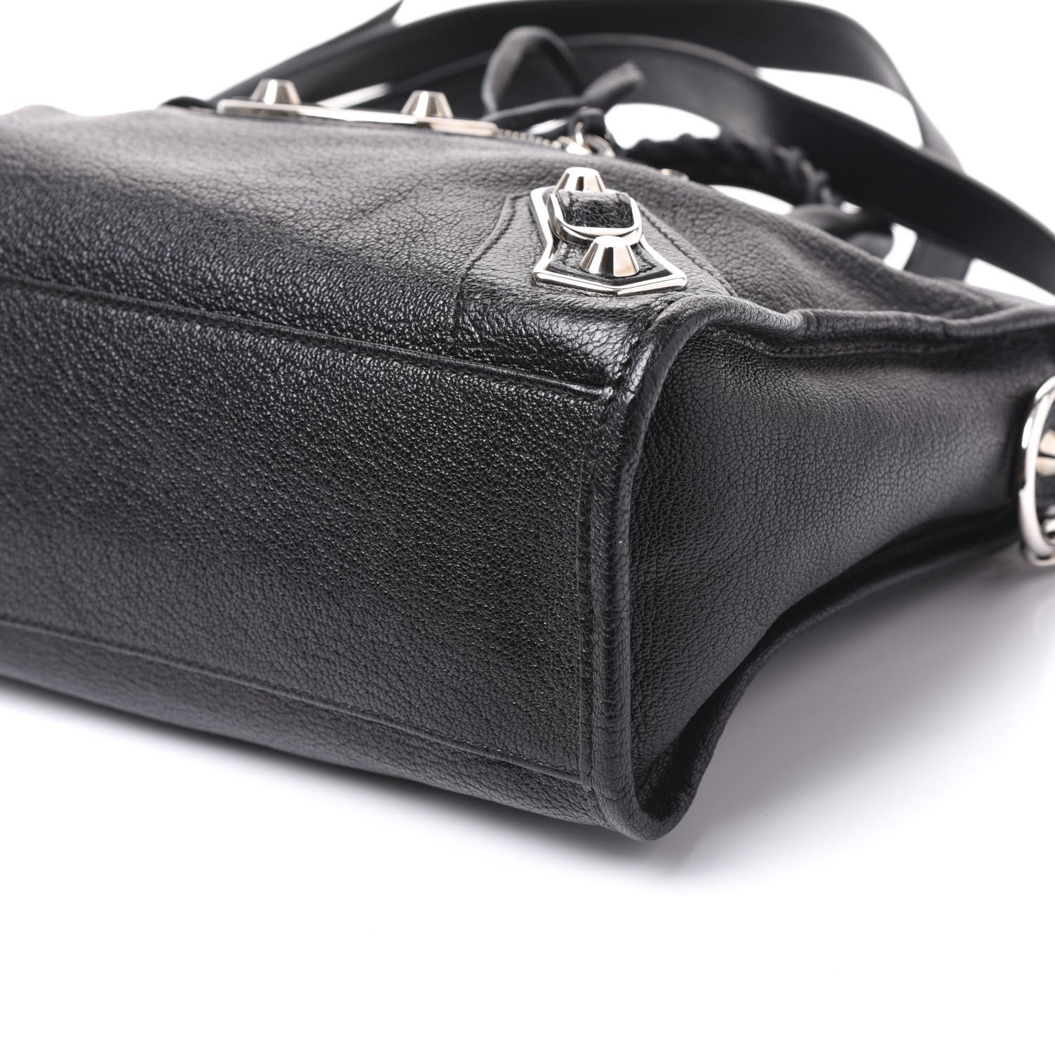 Balenciaga Chevre Silver Metallic Edge Hardware S City Black 6 of 8