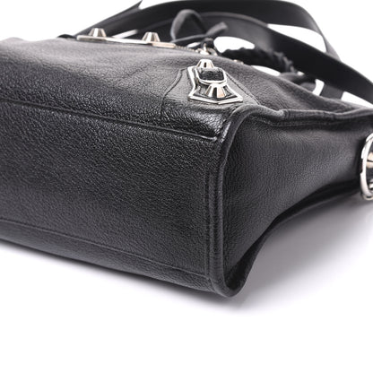 Balenciaga Chevre Silver Metallic Edge Hardware S City Black 6 of 8