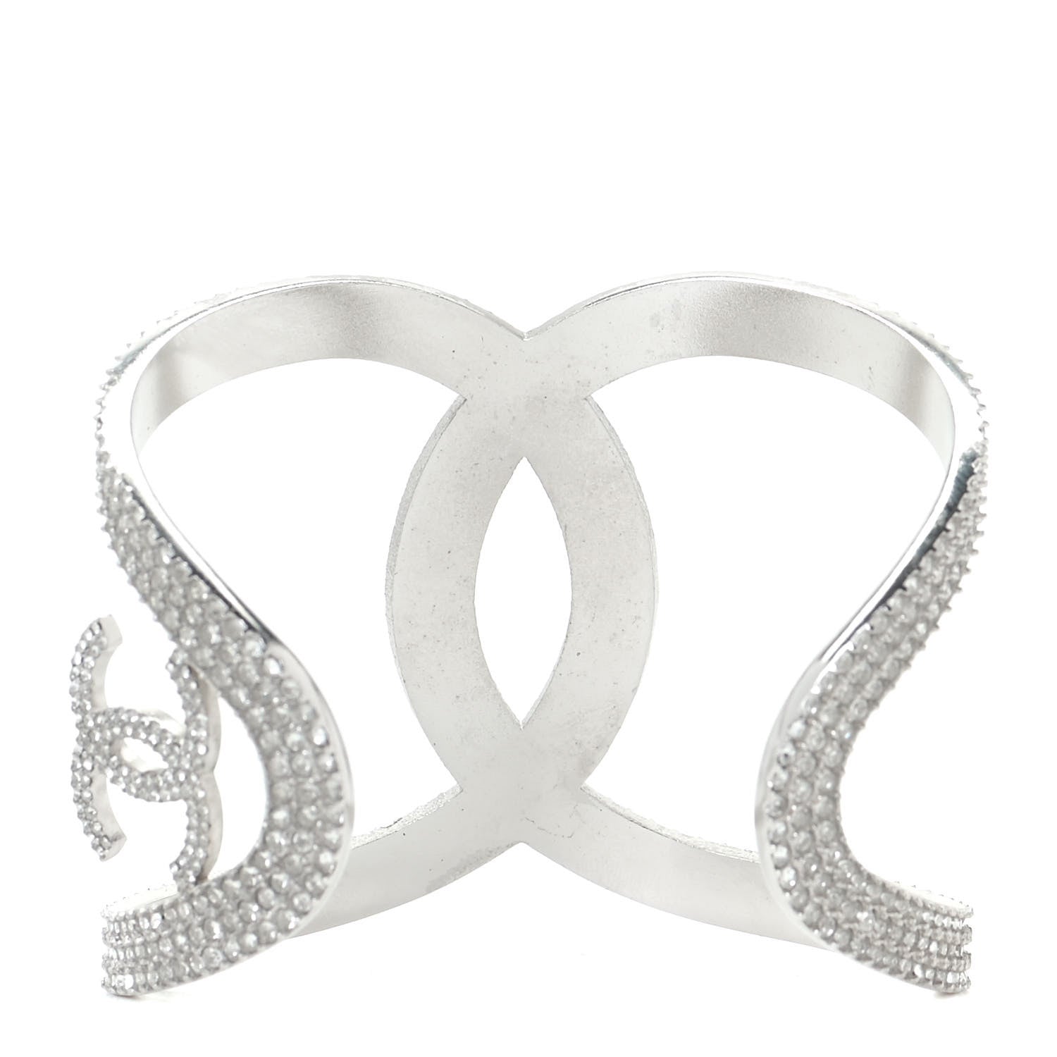 Chanel Crystal CC Cuff Silver 3 of 6