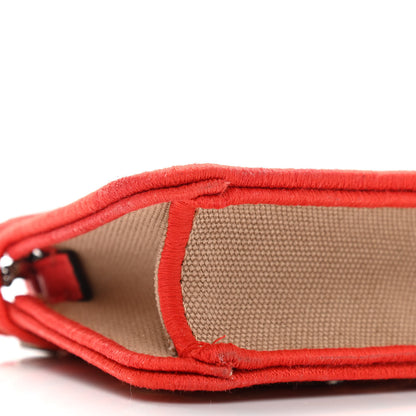 Fendi Canvas Vitello Volanato FF Embroidered Pico Peekaboo Charm Sand Tulipano 8 of 9