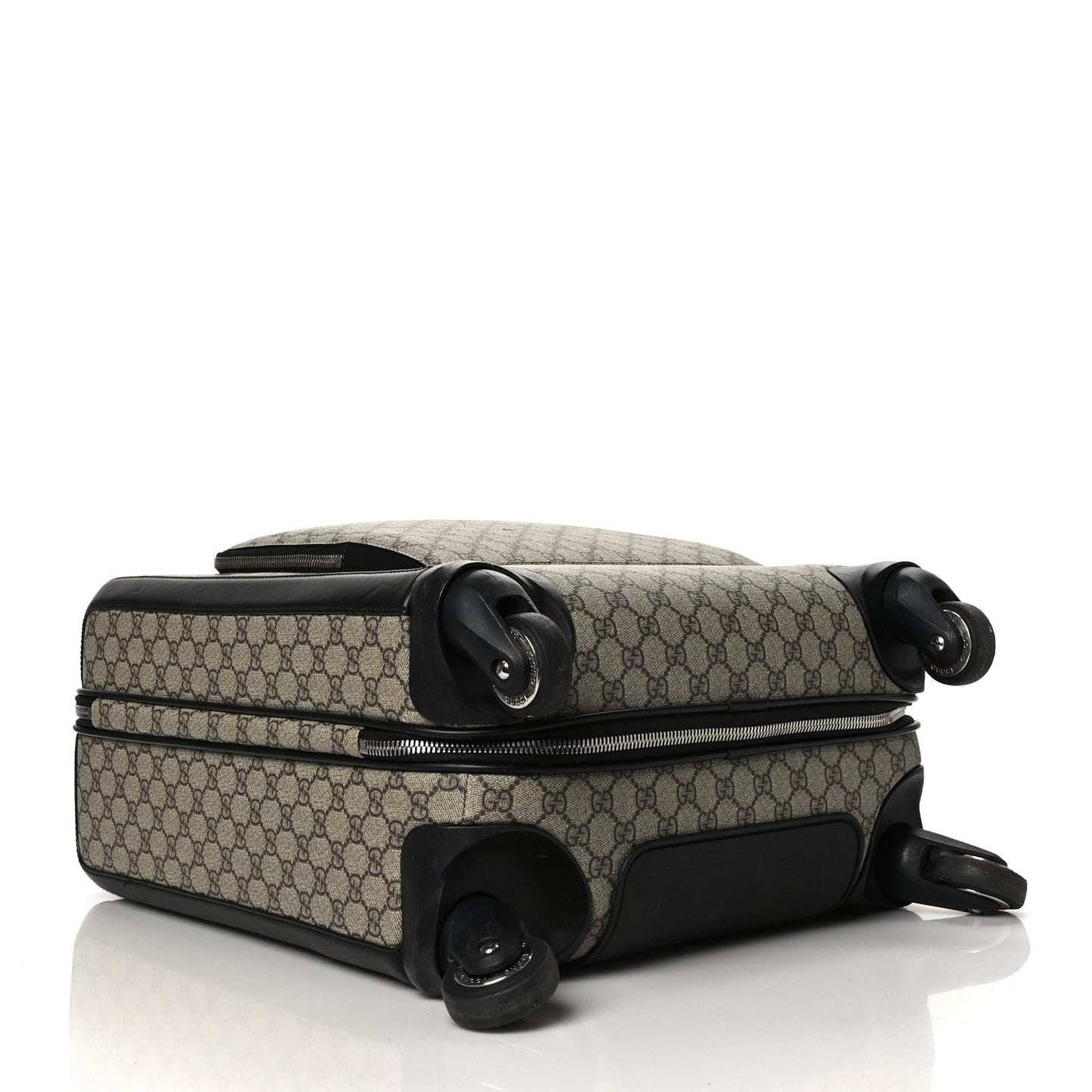 GG Supreme Monogram Calfskin Carry On Trolley Beige Ebony Black