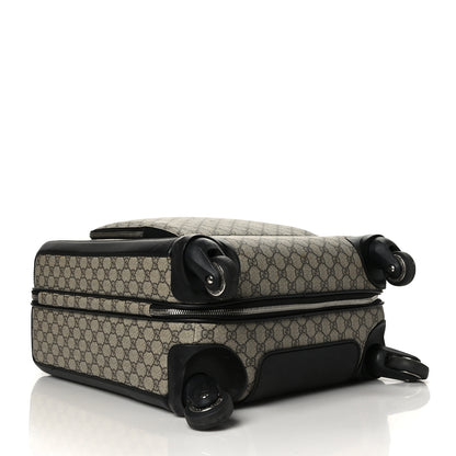 Gucci GG Supreme Monogram Calfskin Carry On Trolley Beige Ebony Black 4 of 9
