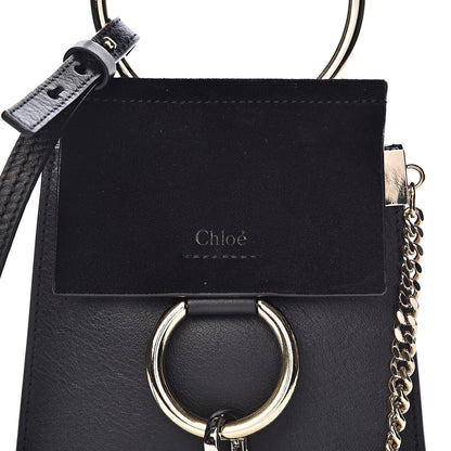 Chloe Suede Calfskin Mini Faye Bracelet Bag Black 10 of 10