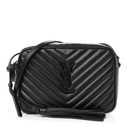 Saint Laurent Calfskin Matelasse Monogram Lou Camera Bag Black 1 of 10