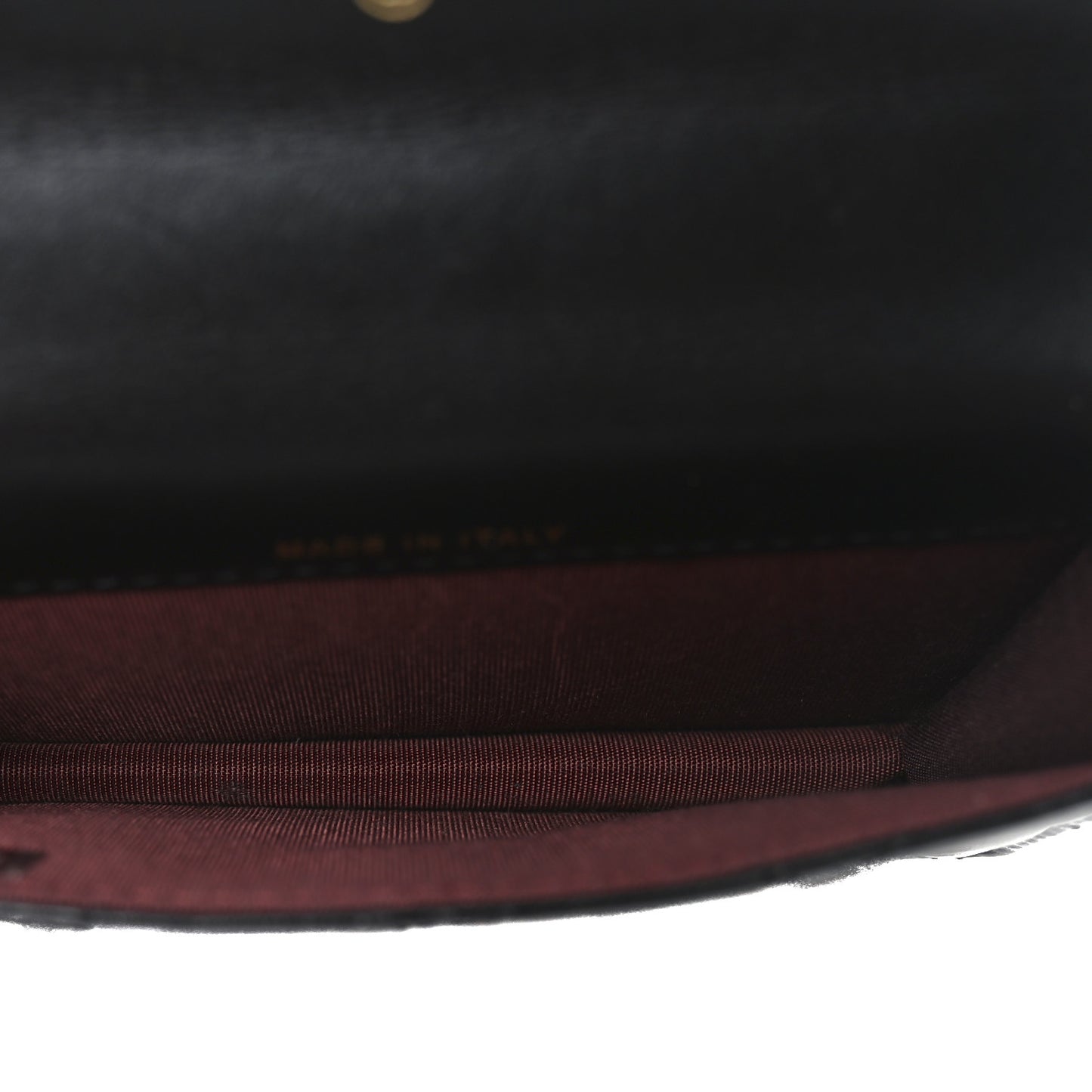 Calfskin Quilted Perfect Fit Coin Purse With Chain Black