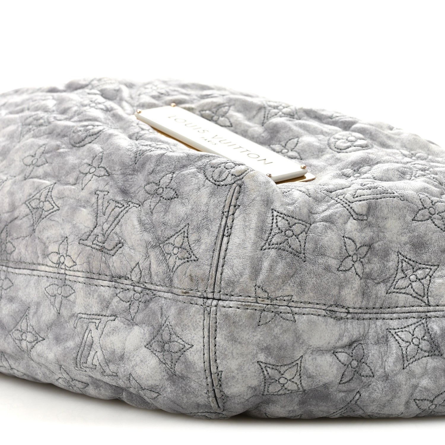 Louis Vuitton Lambskin Olympe Nimbus GM Gris Perle 10 of 13