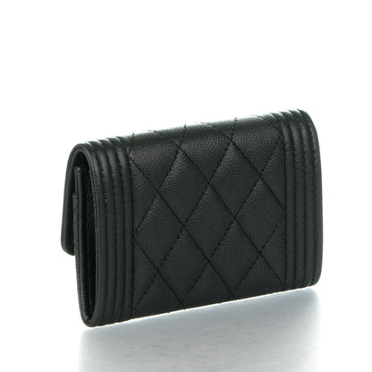 Chanel Caviar Quilted Boy Flap Card Holder So Black 3 of 8