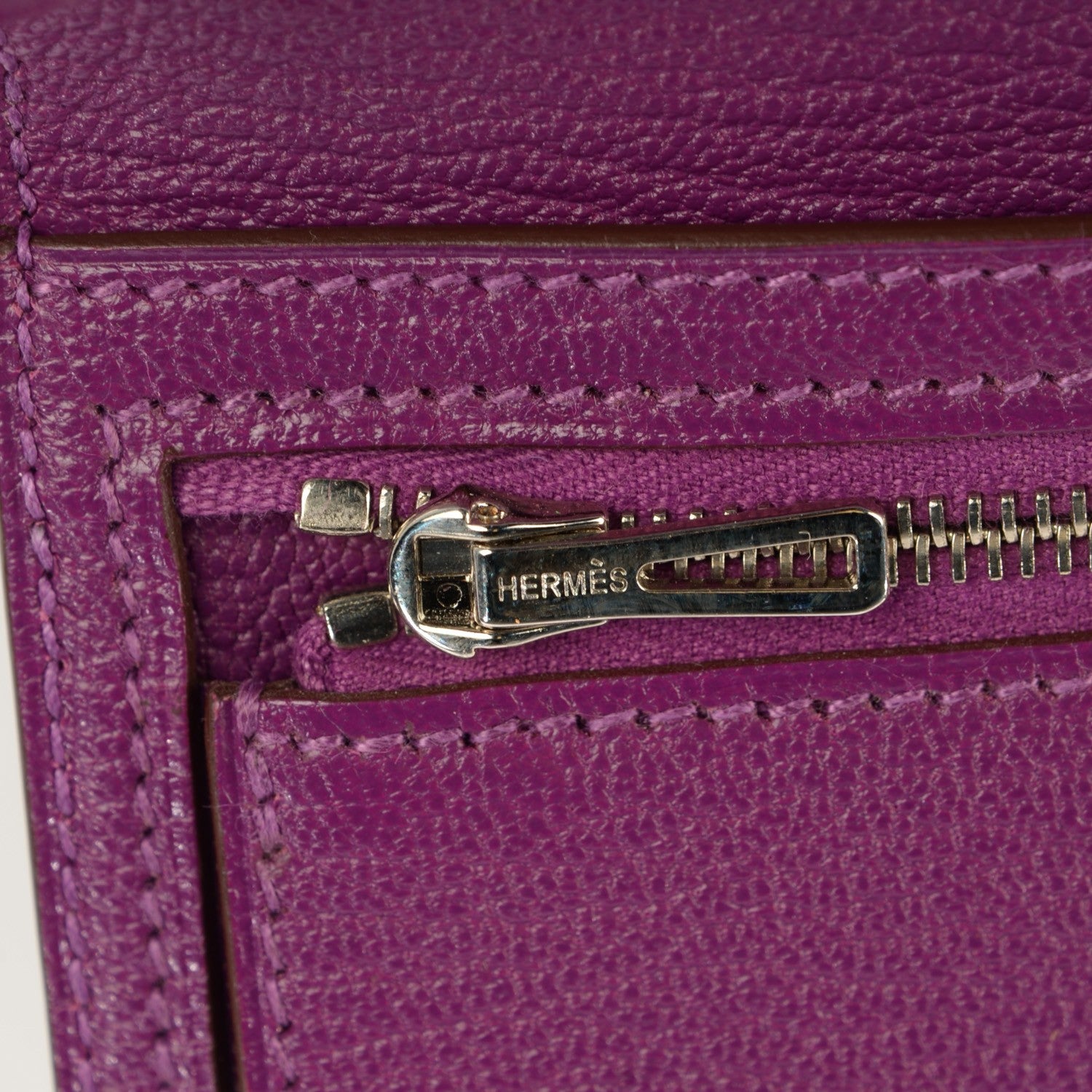 Hermes Chevre Mysore Bearn Gusset Wallet Anemone 9 of 10