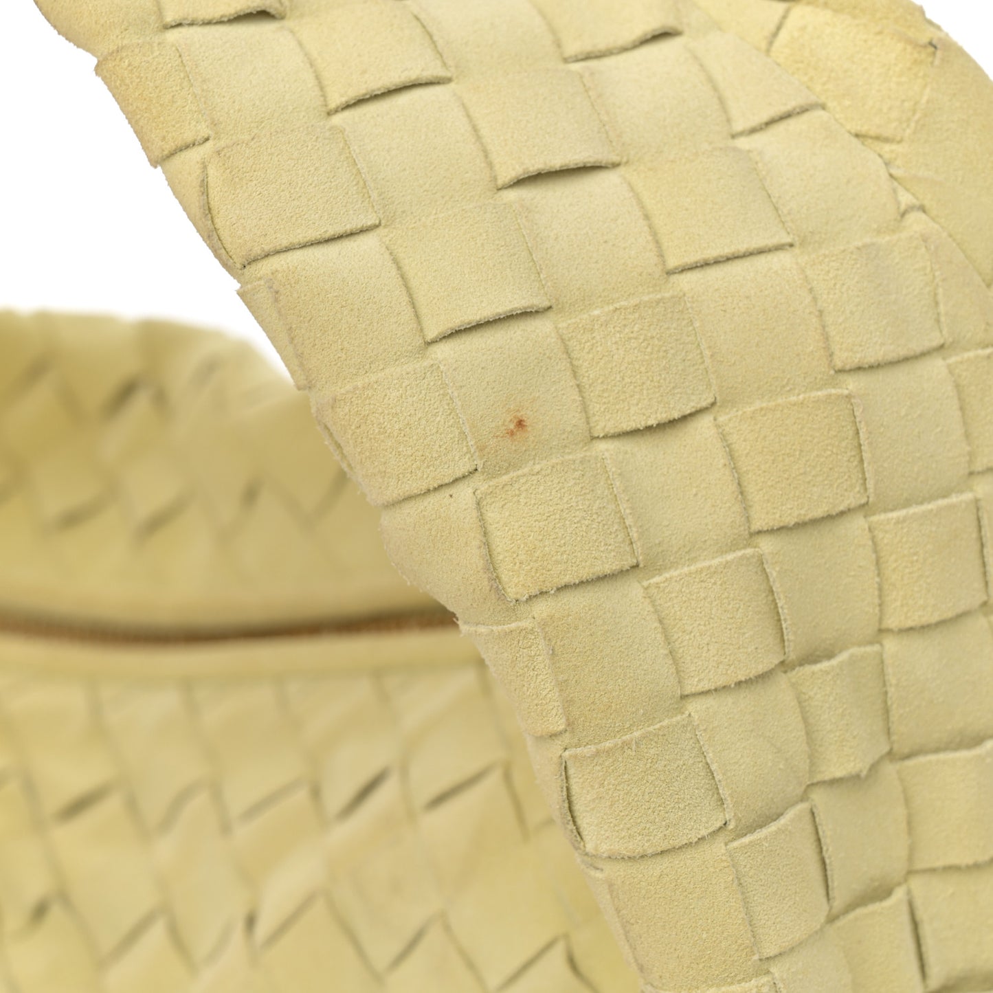 Suede Calfskin Intrecciato Teen Jodie Hobo Lemon Wash