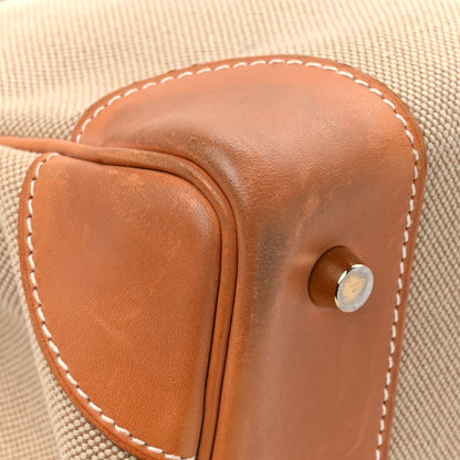 Hermes Toile Natural Barenia Flag HAC Birkin 40  Fauve Paprika 10 of 17