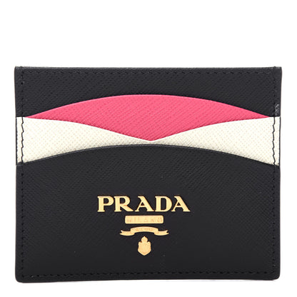 Prada Saffiano Card Holder Black Ibisco 1 of 8
