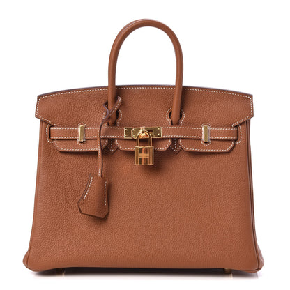 Hermes Togo Birkin 25 Gold 1 of 33