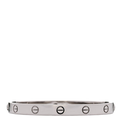 Cartier 18K White Gold LOVE Bracelet 17 1 of 10