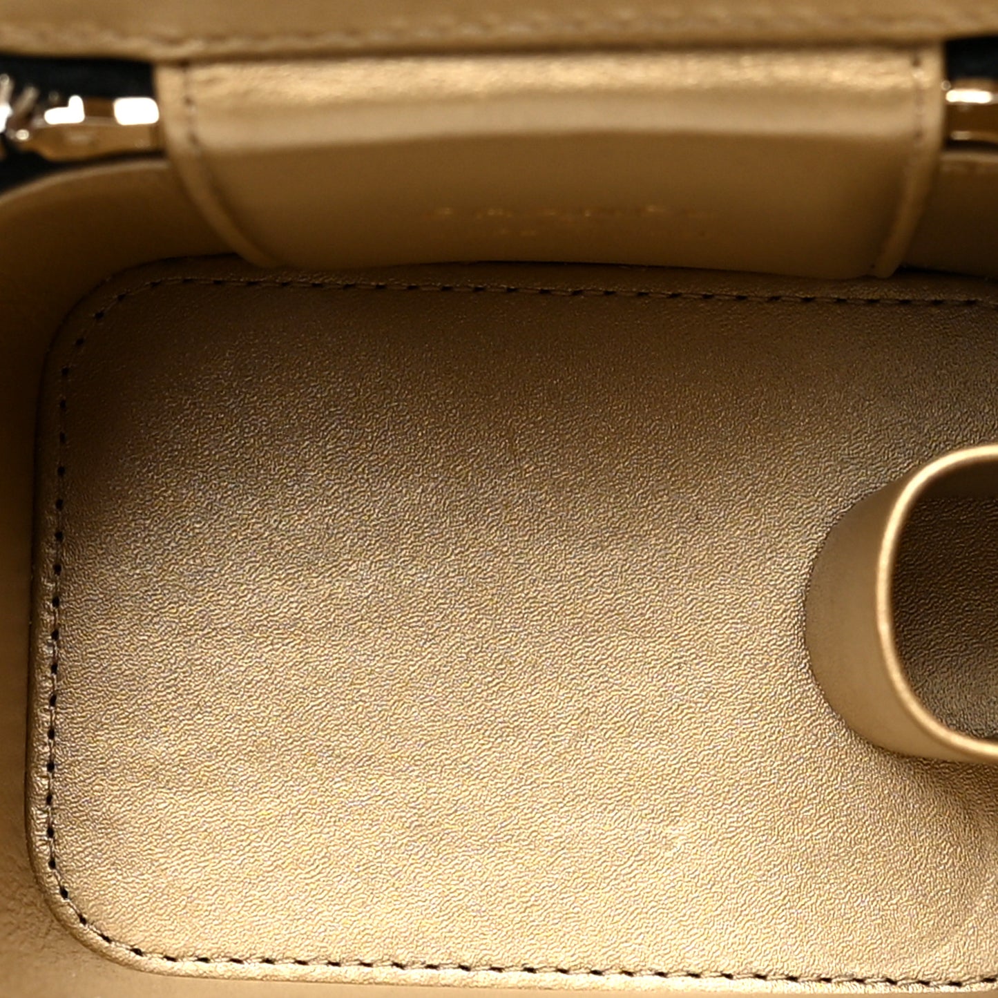 Lambskin Quilted Mini Pearl Crush Vanity Case With Chain Black