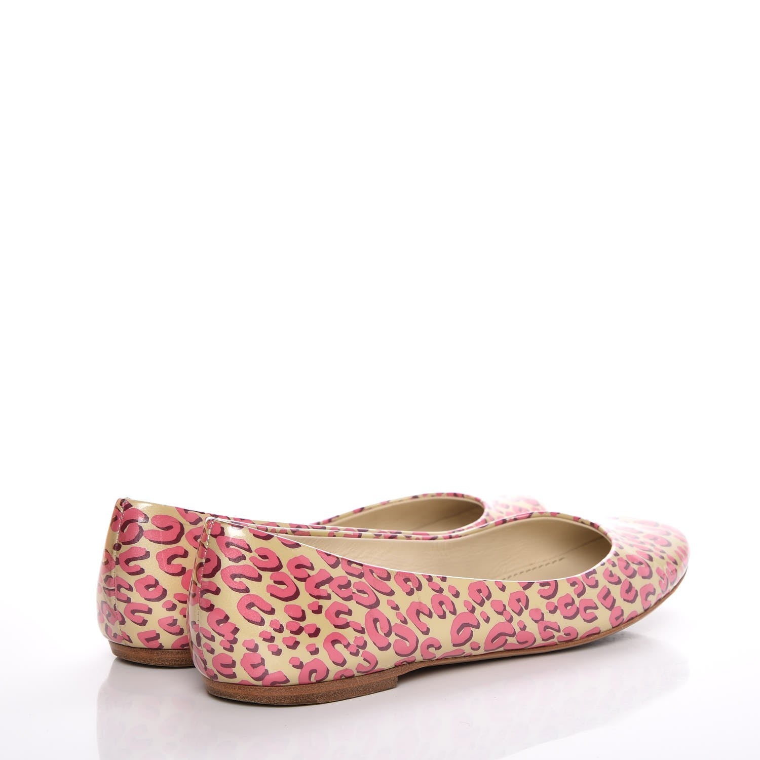 Louis Vuitton Patent Leopard Ballet Flats 40 Blanc Corail 4 of 15