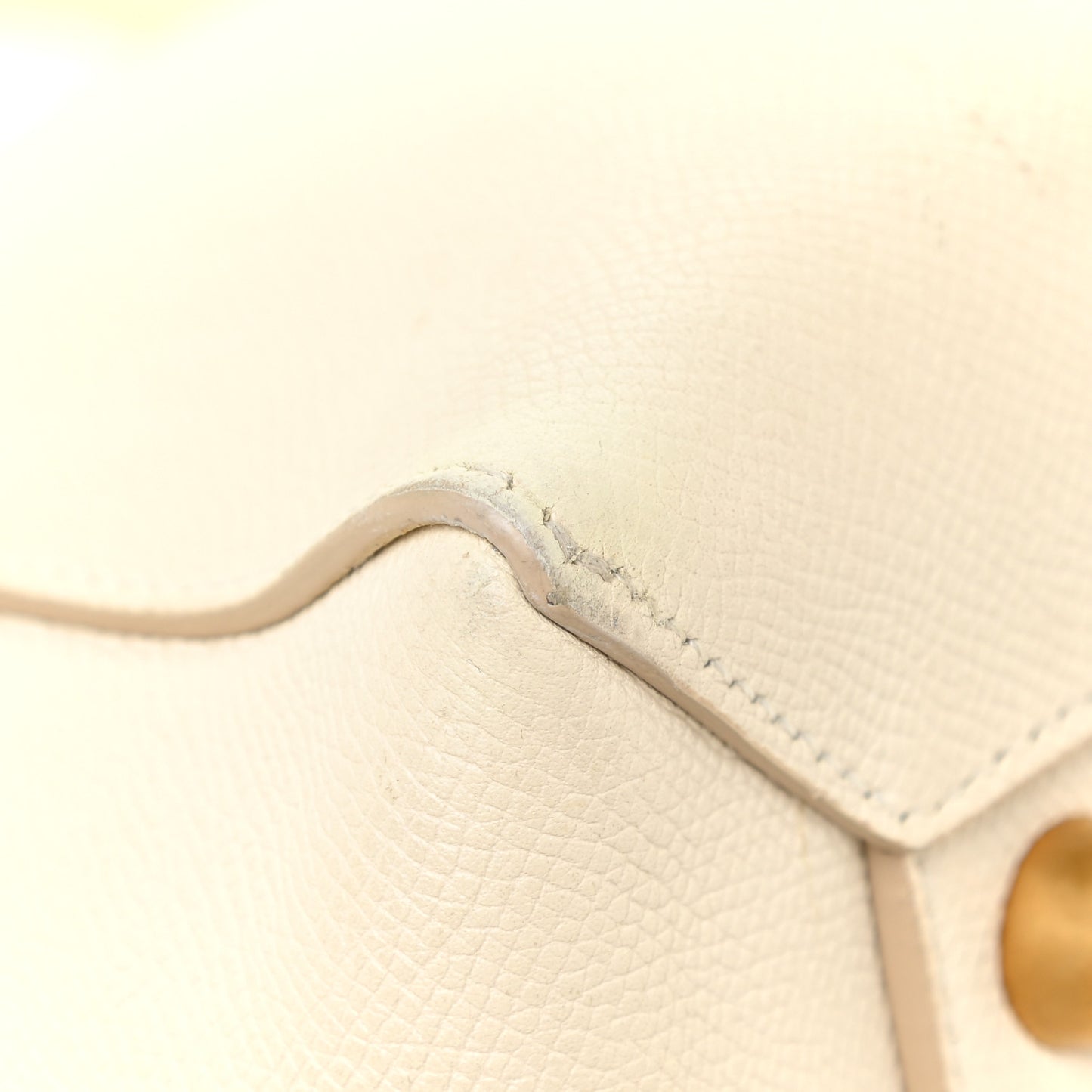 Grained Calfskin Mini Belt Bag White