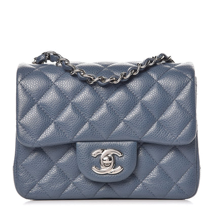 Chanel Caviar Quilted Mini Square Flap Blue 1 of 10
