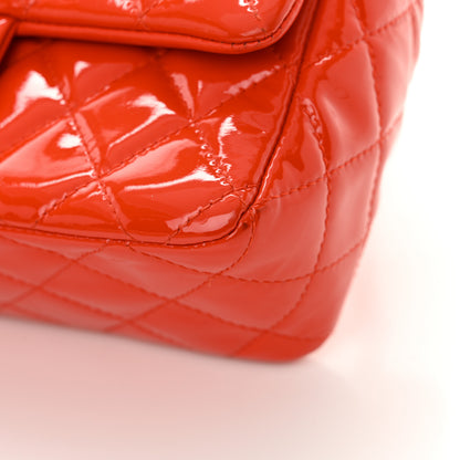 Chanel Patent Calfskin Quilted Mini Rectangular Flap Red 12 of 13