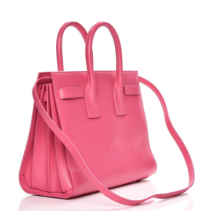 Saint Laurent Calfskin Small Sac De Jour Lipstick Fuchsia 4 of 12