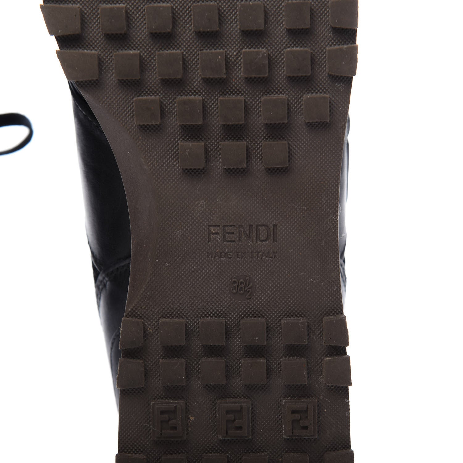 Fendi Calfskin Mesh FF Sneakers 38.5 Black 6 of 7