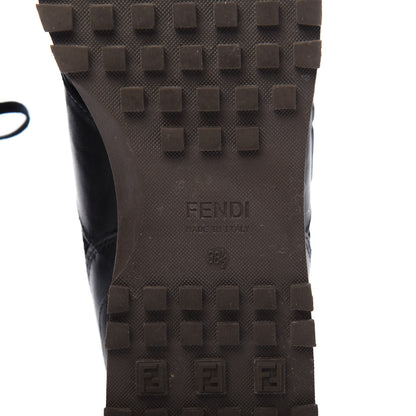 Fendi Calfskin Mesh FF Sneakers 38.5 Black 6 of 7