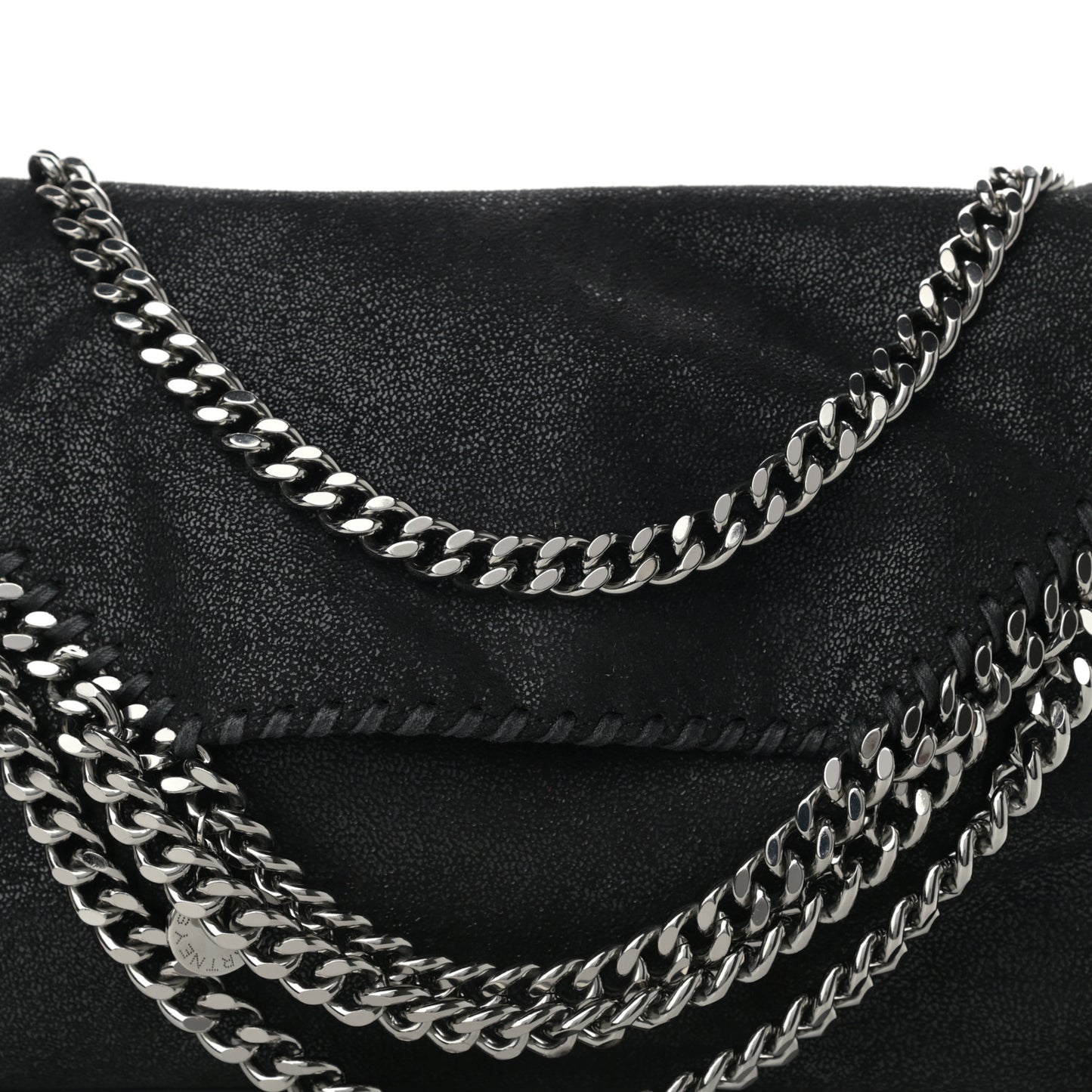 Shaggy Deer Mini Falabella Fold Over Tote Black