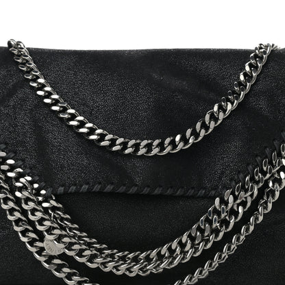 Stella McCartney Shaggy Deer Mini Falabella Fold Over Tote Black 7 of 9