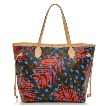 Louis Vuitton Monogram Jungle Dots Neo Neverfull MM Coquelicot Denim 1 of 7