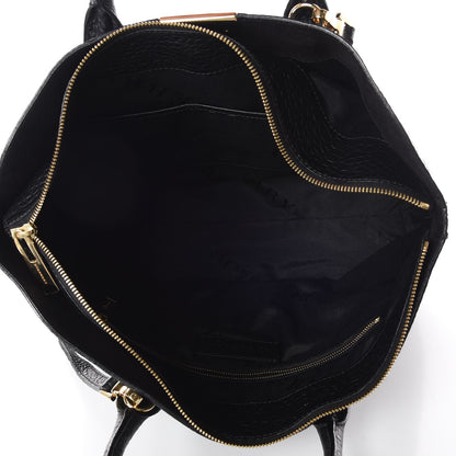 Burberry Heritage Grain Check Embossed Medium Dewsbury Tote Black 5 of 9