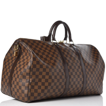 Louis Vuitton Damier Ebene Keepall Bandouliere 55 3 of 17