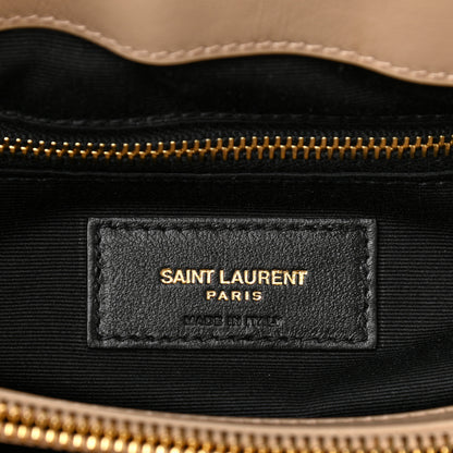 Saint Laurent Calfskin Y Quilted Monogram Medium Loulou Chain Satchel Dark Latte 7 of 15