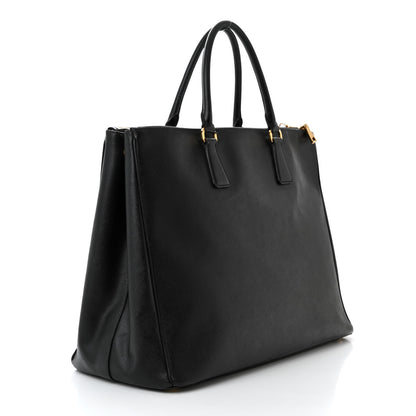 Prada Saffiano Lux Extra Large Galleria Double Zip Tote Black 3 of 12