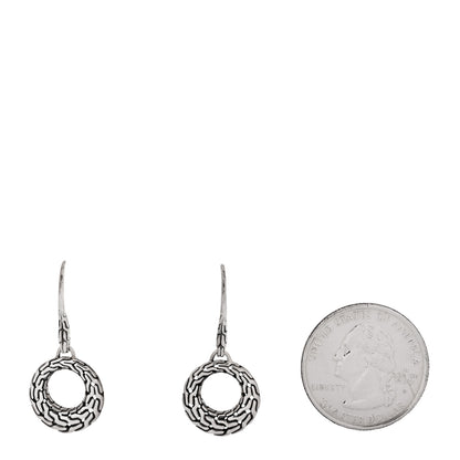 John Hardy Sterling Silver Classic Chain Filigree Circle Drop Earrings 2 of 4