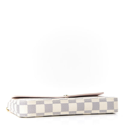 Louis Vuitton Damier Azur Pochette Felicie Chain Wallet Rose Ballerine 3 of 10