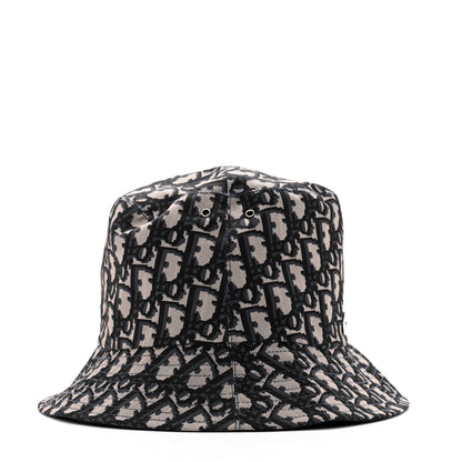 Christian Dior Polyester Cotton Oblique Teddy-D Brim Bucket Hat Blue 9 of 15