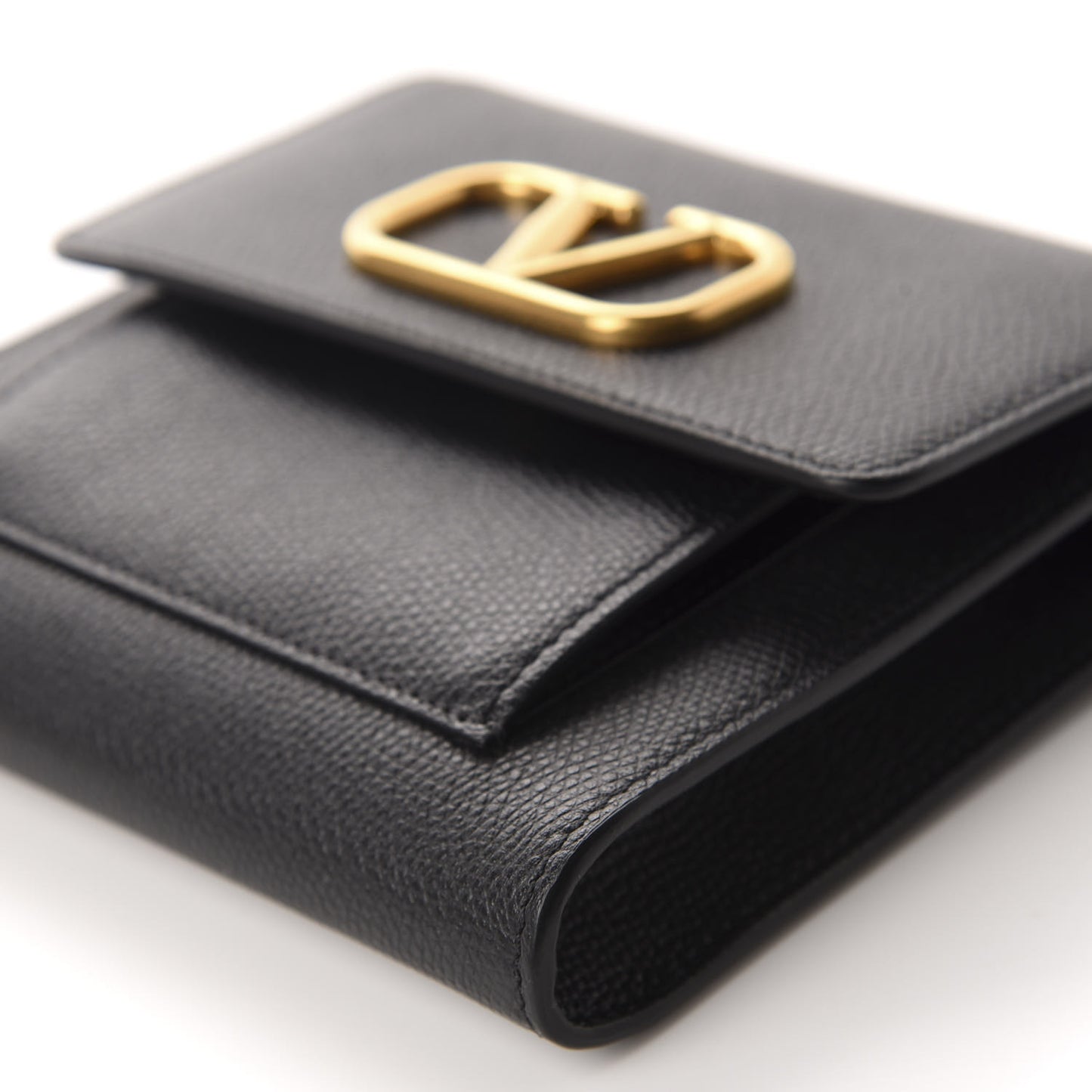 Calfskin VLogo Crossbody Bag Black