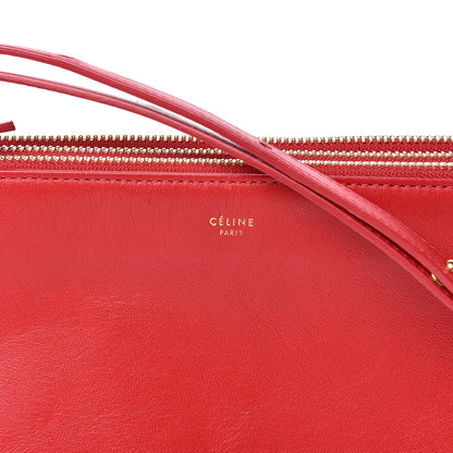 Celine Lambskin Large Trio Crossbody Bag Red 11 of 11