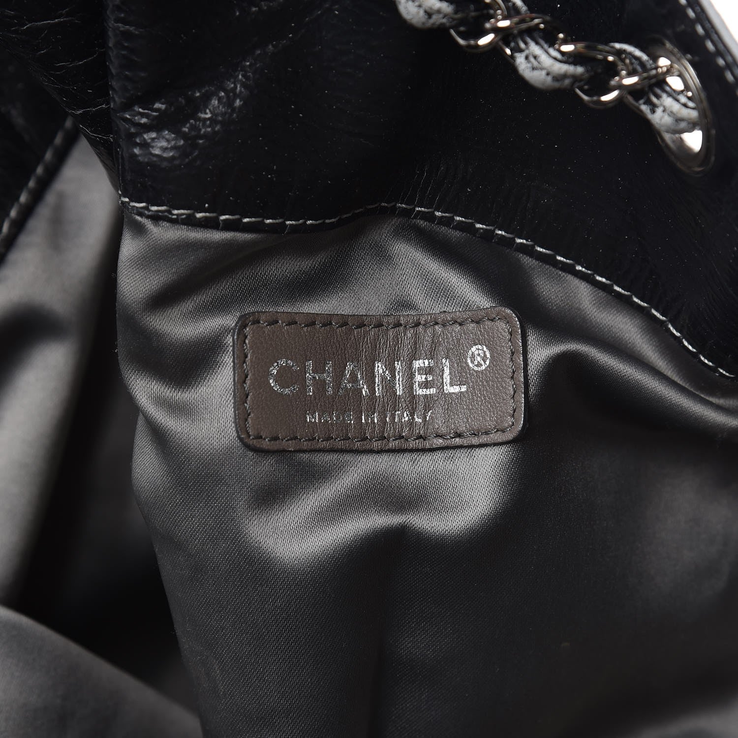 Chanel Vinyl Quilted Melrose Degrade Tote Black 6 of 12