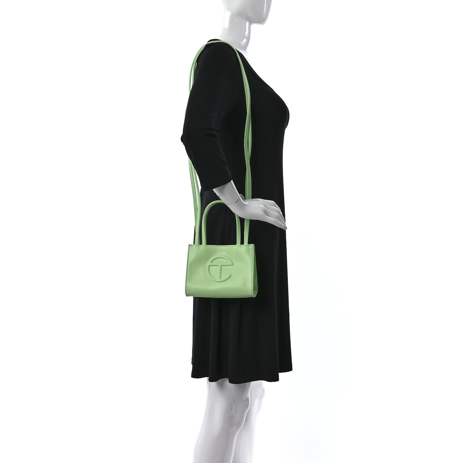 Telfar Vegan Leather Small Shopping Bag Double Mint 2 of 8
