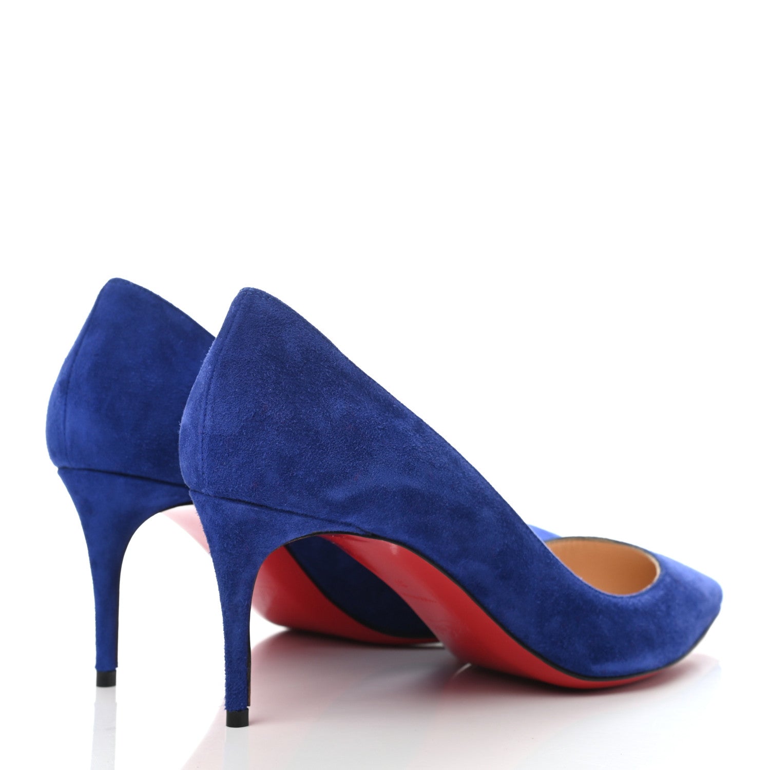 Christian Louboutin Veau Velours Pigalle Follies 70 Pumps 37 Metal Blue 4 of 7