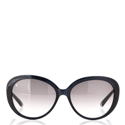 Louis Vuitton Acetate Bluebell Sunglasses Z0597W Black Glitter 2 of 9