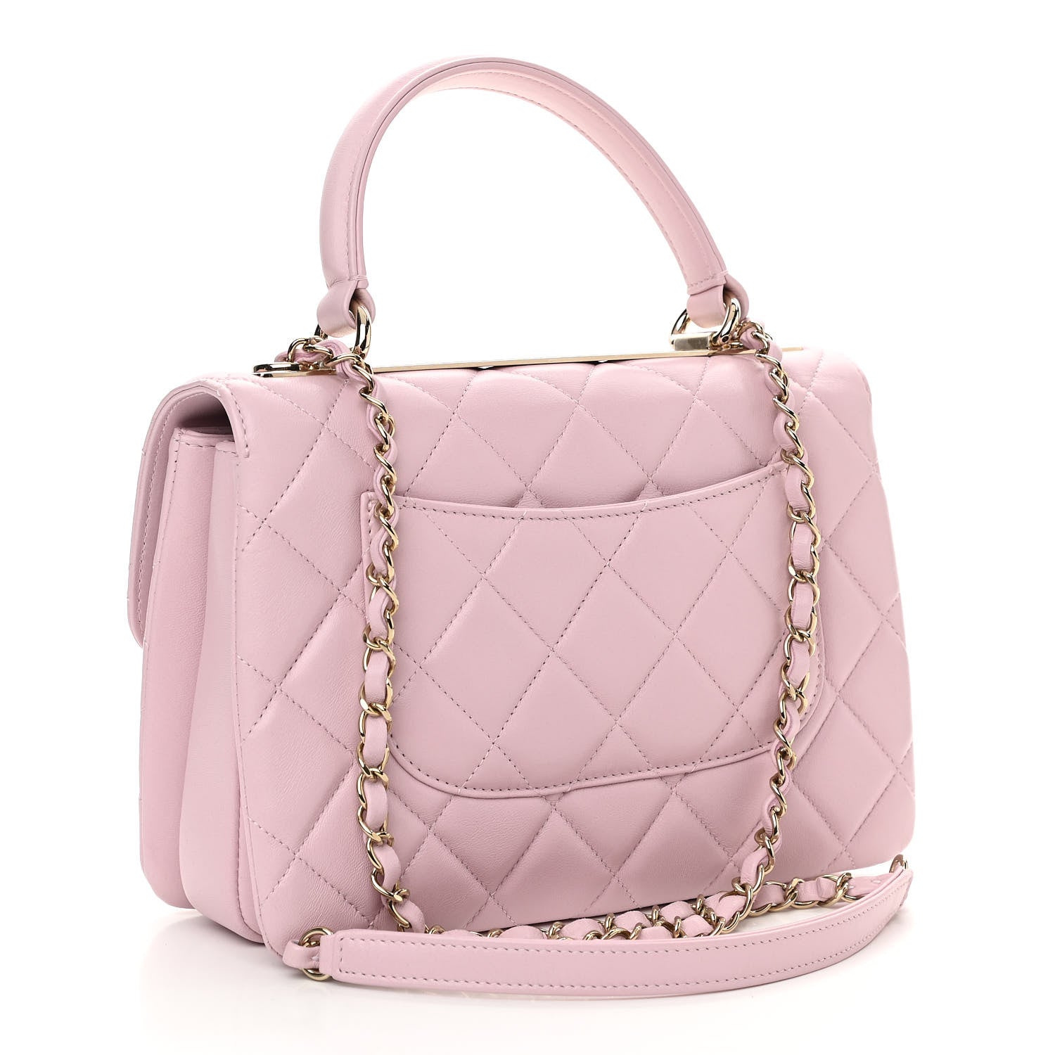 Chanel Lambskin Quilted Small Trendy CC Flap Dual Handle Bag Light Pink 3 of 13