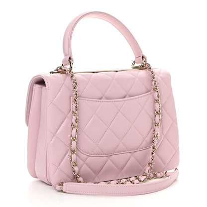 Chanel Lambskin Quilted Small Trendy CC Flap Dual Handle Bag Light Pink 3 of 13