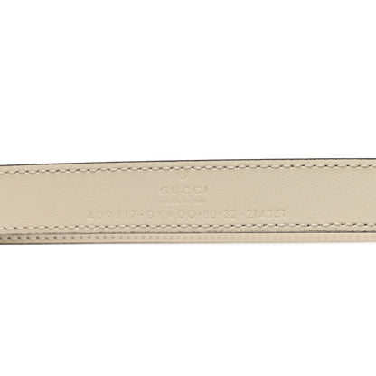 Gucci Plutone Calfskin Double G 20mm Belt 80 32 Mystic White 5 of 5