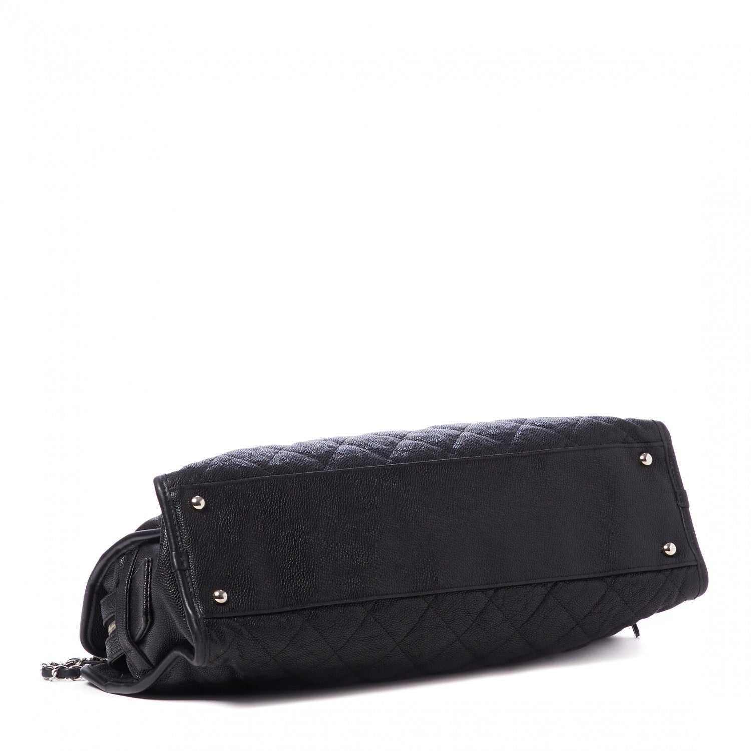 Chanel Caviar Quilted French Riviera Tote Black 3 of 9