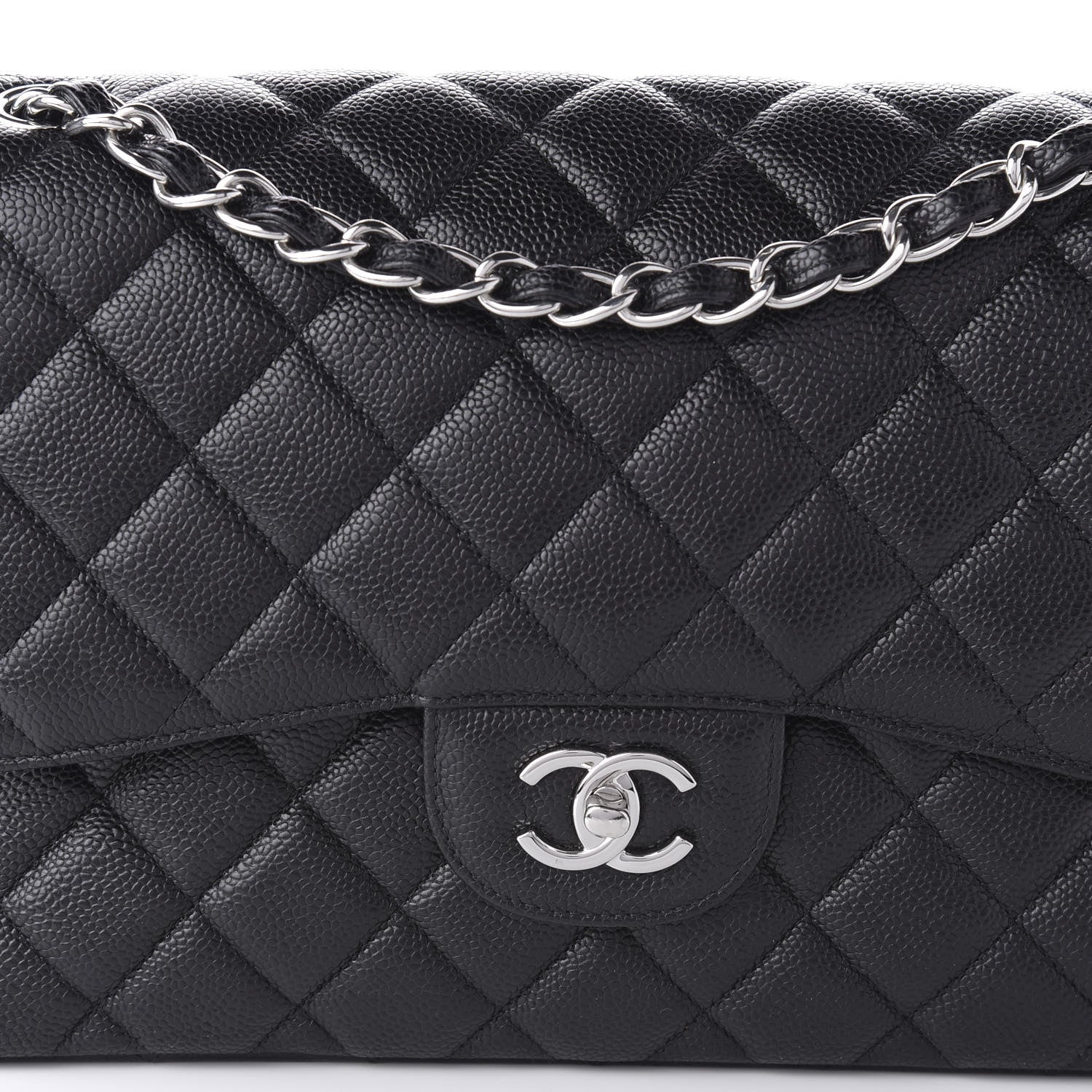 Chanel Caviar Quilted Jumbo Double Flap Black 11 of 11