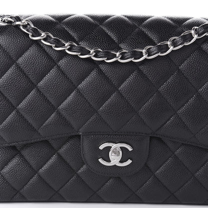 Chanel Caviar Quilted Jumbo Double Flap Black 11 of 11