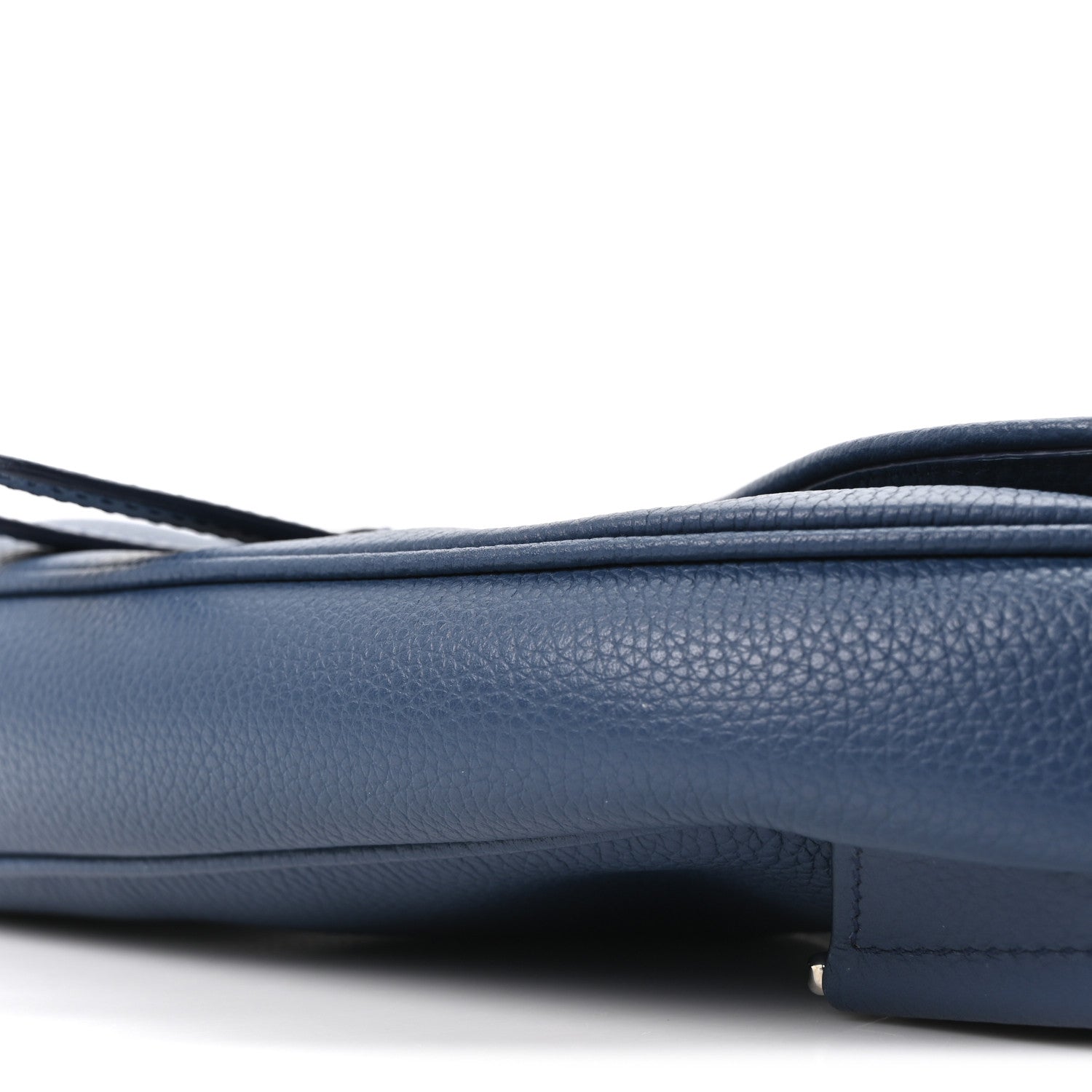 Christian Dior Grained Calfskin Mens Saddle Bag Navy Blue 10 of 10