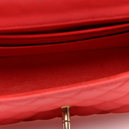 Chanel Lambskin Quilted Mini Rectangular Flap Red 5 of 11